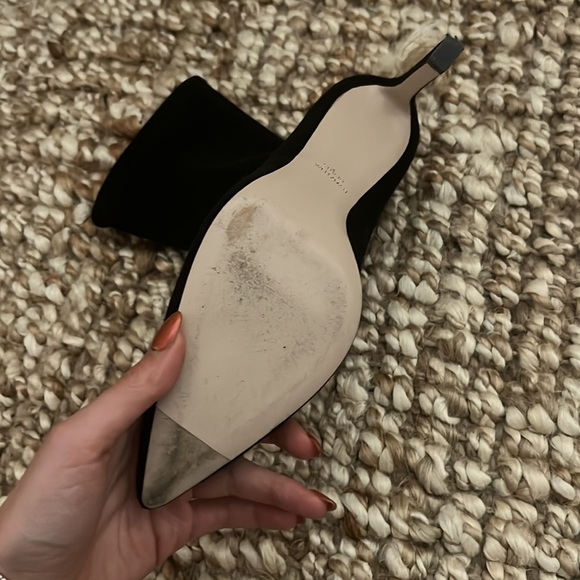 Stuart Weitzman Sock Bootie in Black Suede - Picture 6 of 7